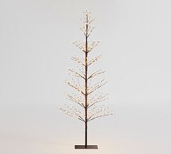 Open Box: Lit Twinkling Twig Tree (5'H) - Brown