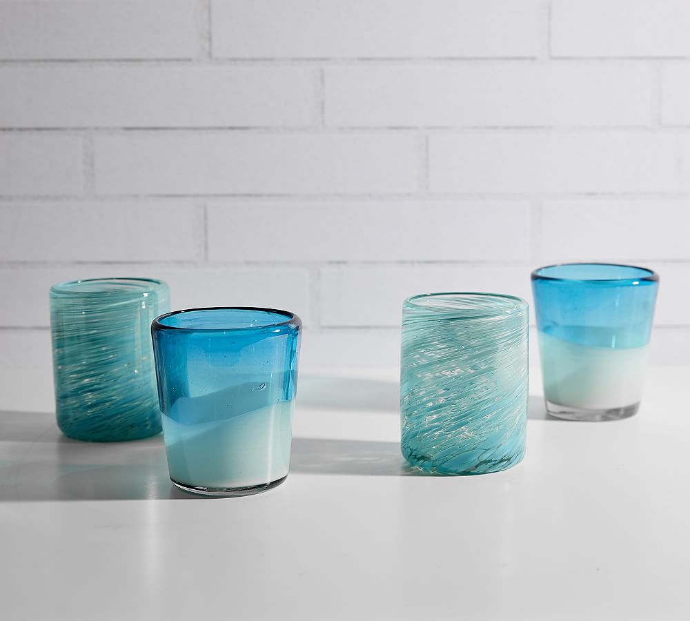 Azul Recycled Tumblers - Mixed Set of 4 by Pottery Barn