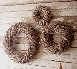 Gray Vine Christmas Wreaths, Set of 3