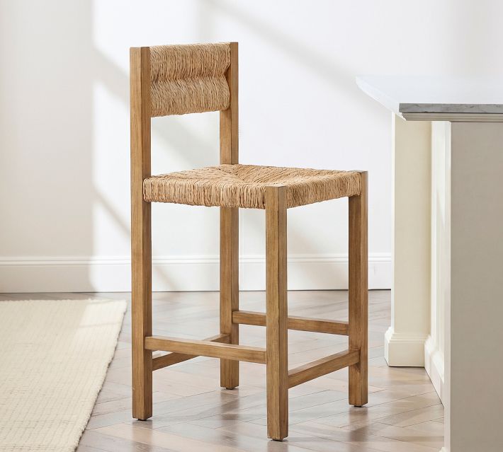 本革スツール～Woven leather stool～ Fenton Woven Leather Stool | Pottery Barn