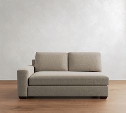 Open Box: Big Sur Square Arm Left Loveseat with Bench Cushion - Sunbrella® Performance Chenille Cloud