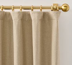 Open Box: Herringbone Blackout Curtain (50"W x 84"L) - Flax