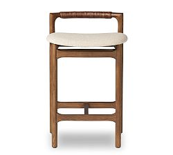 Open Box: Axel Upholstered Counter Stool (26") - Alcala Wheat, Sienna Brown