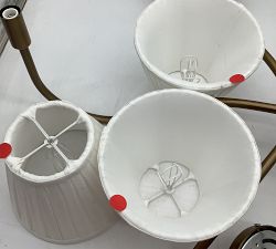 Open Box: Baylor Round Pleated Shade Chandelier (38") - Tumbled Brass