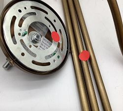 Open Box: Baylor Round Pleated Shade Chandelier (38") - Tumbled Brass