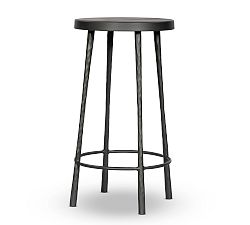 Open Box: Estrada Metal Counter Stool (26") - Hammered Gunmetal