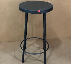 Open Box: Estrada Metal Counter Stool (26") - Hammered Gunmetal