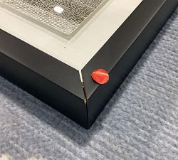 Open Box: Etched Garden Triptych Framed Print, Print #1 (23" x 48") - Black