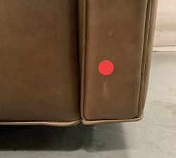 Open Box: Irving Roll Arm Leather Swivel Recliner without Nailheads - Statesville Toffee