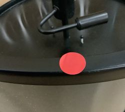 Open Box: Manor Glass &amp; Iron Round Flush Mount, Small (16") - Bronze