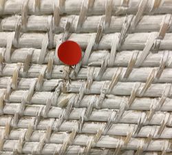 Open Box: Tava Handwoven Rattan Divided Hamper - White