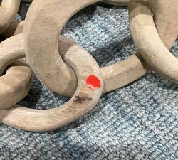 Open Box: Wooden Chain Wall Art - White Wash