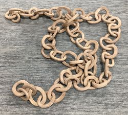 Open Box: Wooden Chain Wall Art - White Wash
