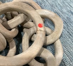 Open Box: Wooden Chain Wall Art - White Wash