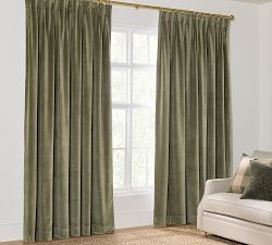 Velvet Twill Pinch Pleat Curtain