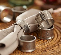Pewter Napkin Rings - Set of 4