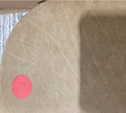 Open Box: Aldon Leather Dining Chair - Keystone Leather Sandstone, Maize