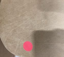 Open Box: Aldon Leather Dining Chair - Keystone Leather Sandstone, Maize