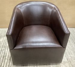 Open Box: Baldwin Leather Swivel Chair - Legacy Tobacco