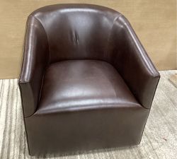Open Box: Baldwin Leather Swivel Chair - Legacy Tobacco