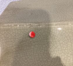 Open Box: Croft Ceramic Outdoor Side Table, Small (16"H) - Sage