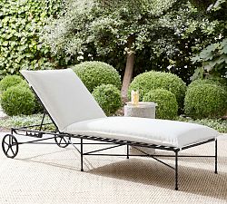 Blithdale Metal Outdoor Single Chaise Lounge with Wheels