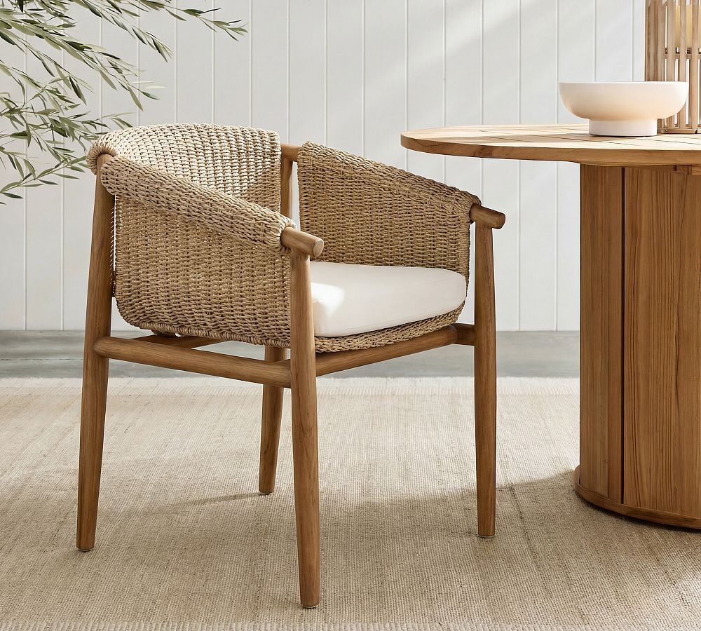 Fawn Teak Outdoor Dining Chair by Pottery Barn