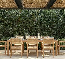 Saldano Teak Rectangular Outdoor Dining Table (63"-87")