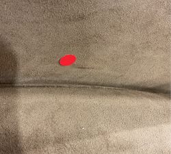 Open Box: Irving Roll Arm Leather Swivel Armchair without Nailheads (33") - Performance Roughout Suede Caramel