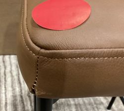 Open Box: Maison Leather Backless Counter Stool (24") - Churchfield Camel, Black