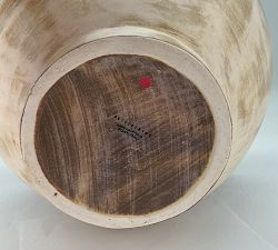 Open Box: Rustic Brush Strokes Vase, Large (13"H) - Brown