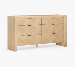 Blair Herringbone 6-Drawer Wide Dresser (62.5")