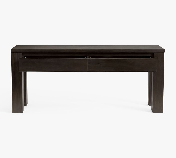 Folsom Storage Console Table, Gray/Charcoal | Pottery Barn Folsom Storage Console Table, Gray/Charcoal | Pottery Barn