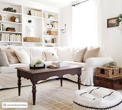 Pearce Roll Arm Slipcovered 3-Piece Wedge Sectional (122"&ndash;130")