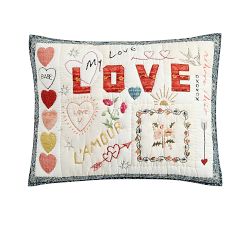 Devin Embroidered Love Quilted Sham