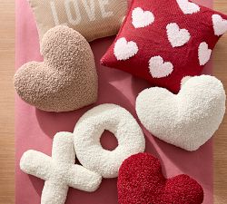 Heart Jacquard Knit Pillow Cover