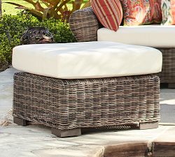 Huntington  Wicker Outdoor Ottoman (27")