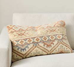 Open Box: Birch Hand Knotted Lumbar Pillow Cover, 16" x 26" - Multi