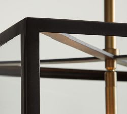 Manor Glass Square Indoor/Outdoor Pendant (14"-20")