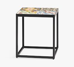 Porto Tile Square Outdoor Side Table (16")