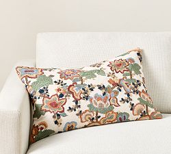 Willow Embroidered Lumbar Pillow Cover