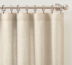 Custom Belgian Flax Linen Curtain - Flax