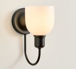 Holmes Milk Glass Sconce (10")