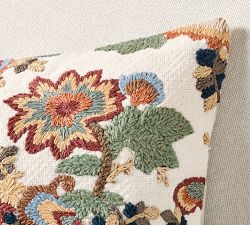 Willow Embroidered Lumbar Pillow Cover