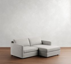 Pacifica Slim Arm Reversible Chaise Sleeper Sectional (80")