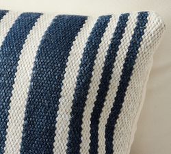 Classic Striped Handwoven Outdoor Lumbar Pillow