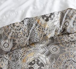 Jacquelyn Medallion Organic Sateen Duvet Cover