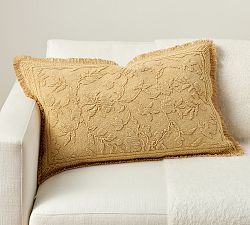 Marigold Fringe Lumbar Pillow Cover