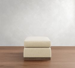 Carmel Slim Arm Wood Base Sectional Ottoman