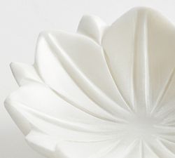 Handcrafted Marble Lotus Decorative Bowl